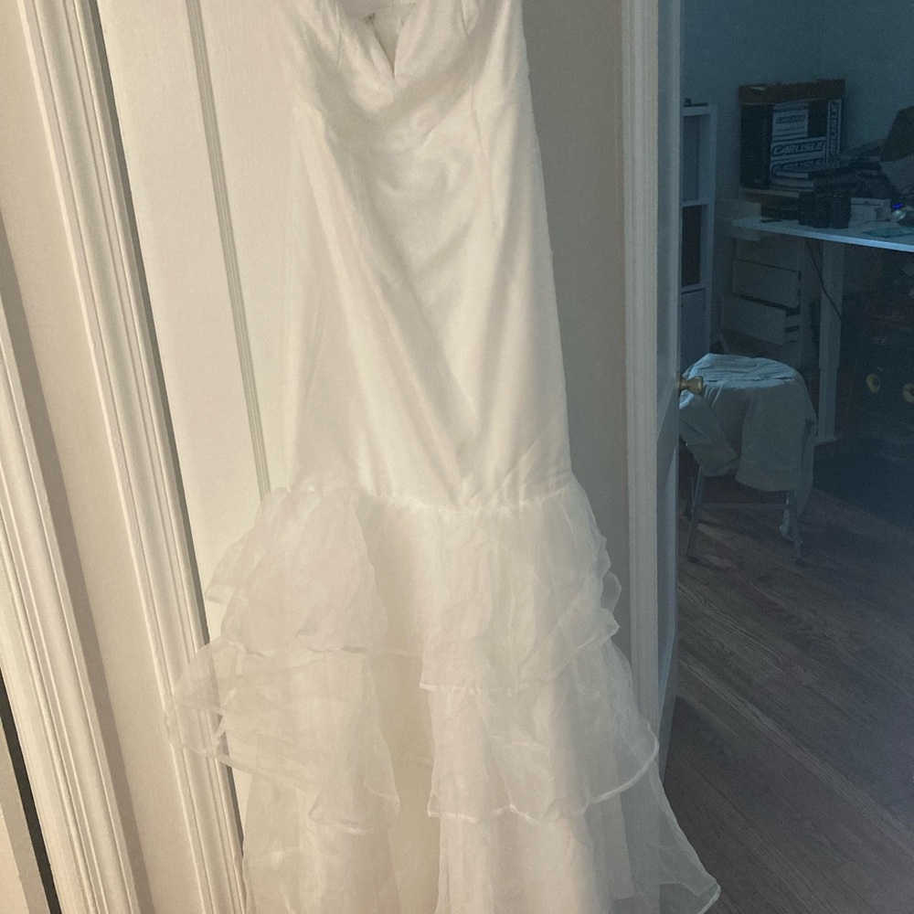 Elegant White Ruffled Dress